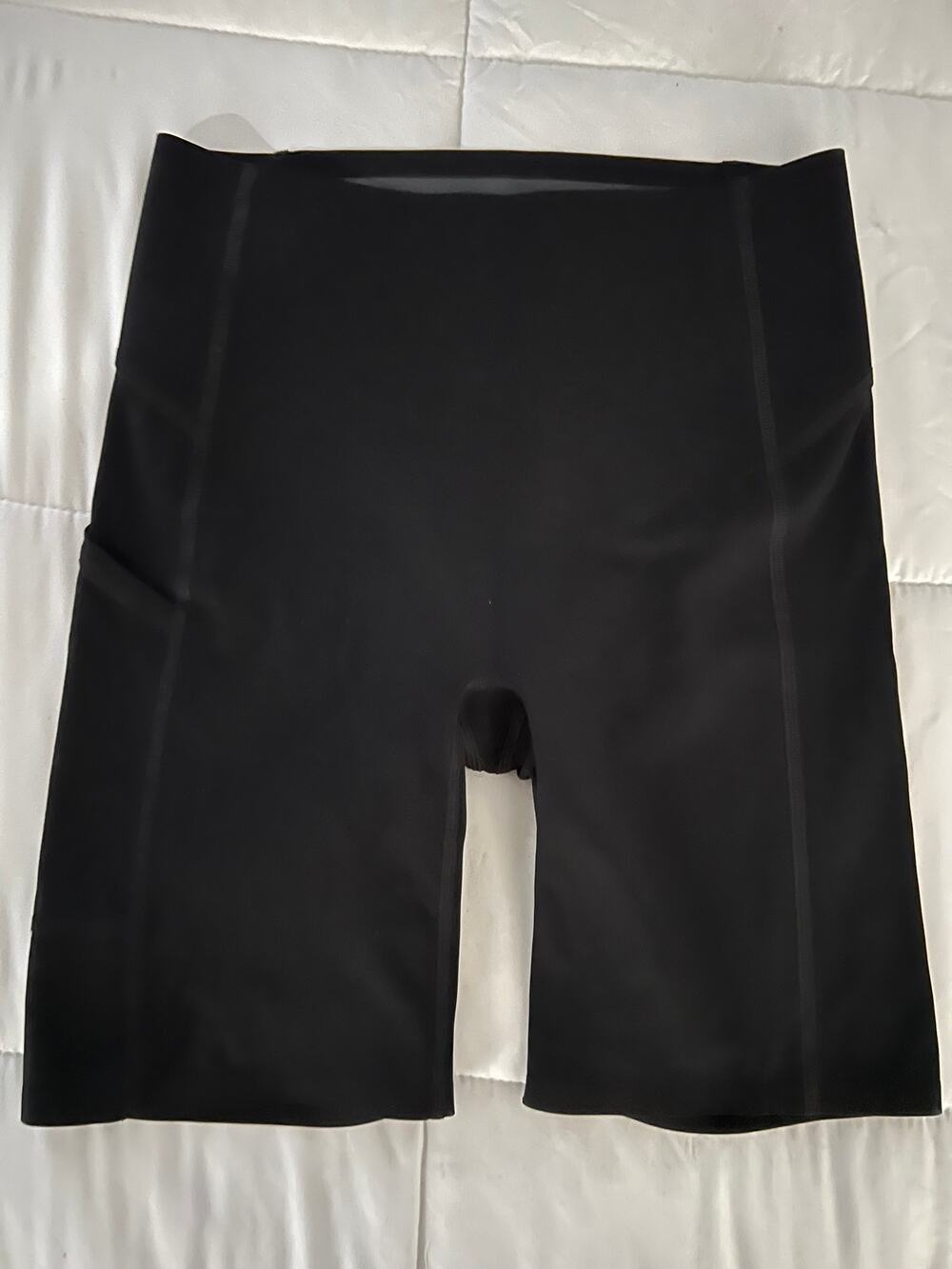 Spanx Biker Shorts Womens S Black High Rise Compression Activewear Pockets S/P